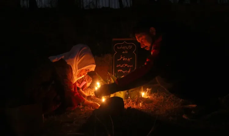 What is Shab-e-Barat and why do Muslims of Kashmir light candles at the graves of their relatives?