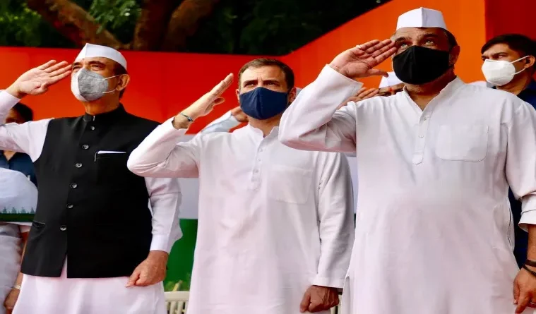 Congress takes out Azadi Gaurav Yatra in Delhi on 76th anniversary of Independence Day, video also released