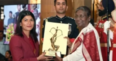 World boxing champion Nikhat Zareen, known as the country's second Mary Kom, received the Arjuna Award from the President