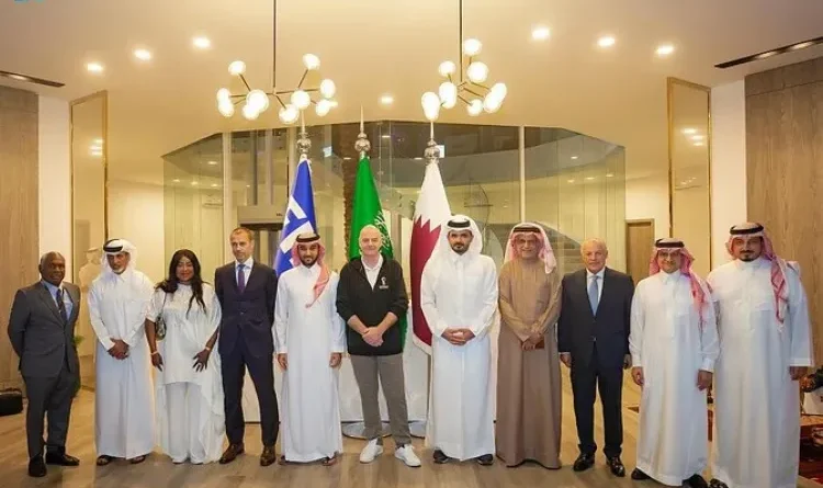 Saudi sports minister hosts world leaders at Saudi House in Qatar