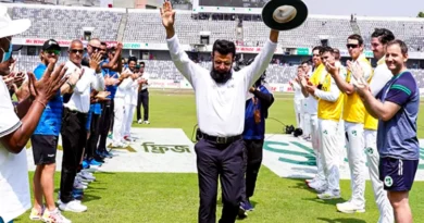 Umpire Aleem Dar bid farewell to Test cricket with guard of honor