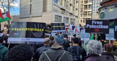 Palestine supporters protest against Israeli attacks in London