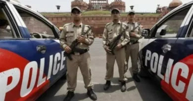 Delhi Police late night patrolling in Jama Masjid area in view of Muharram