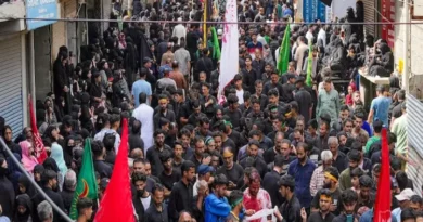 What happened in the Tajiya procession of Muslim Muharram that 8 people were killed