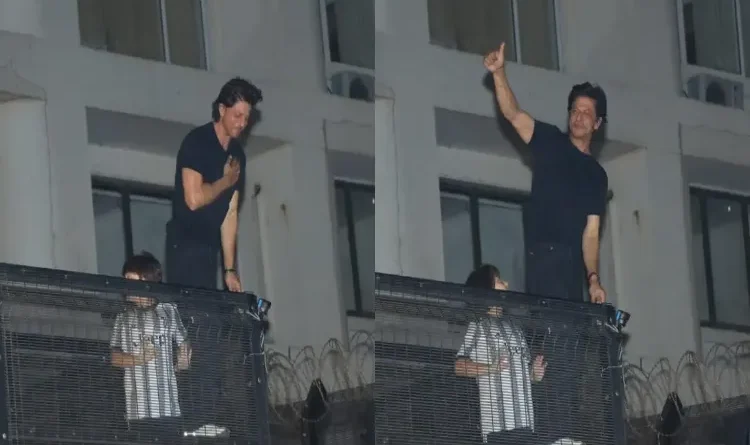 Shahrukh Khan turns 58, gives signature pose Mannat midnight birthday