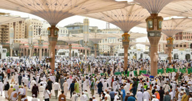 Madina: More than 55 lakh Umrah Haj pilgrims reached the Prophet's Mosque last week.