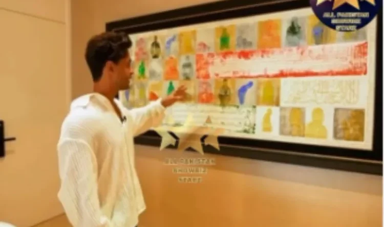 Salman Khan is a namazi, taught how to offer namaz by painting, also did calligraphy on Ayat-al-Kursi.