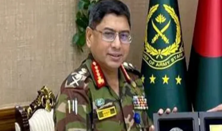 Who is the Bangladesh Army chief who announced Hasina's resignation?