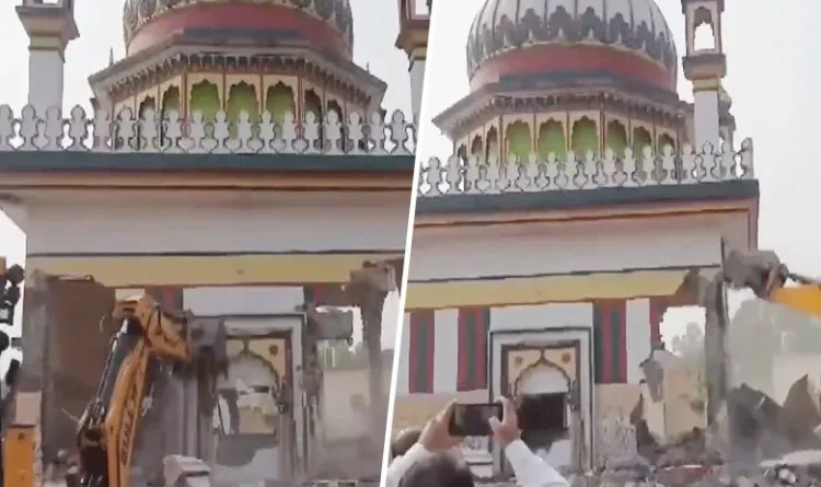 Dargah built on irrigation department's land demolished, video discussed on social media