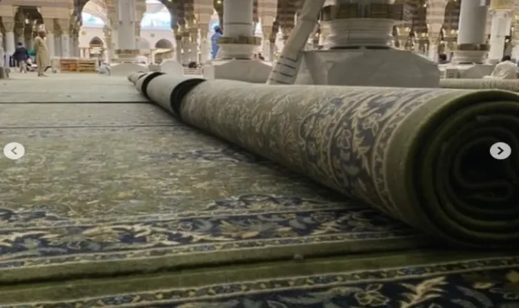 New and high-quality carpets installed in the Masjid Nabawi courtyard