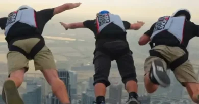 Sheikh Hamdan did a thrilling base jump from Burj Khalifa, video goes viral