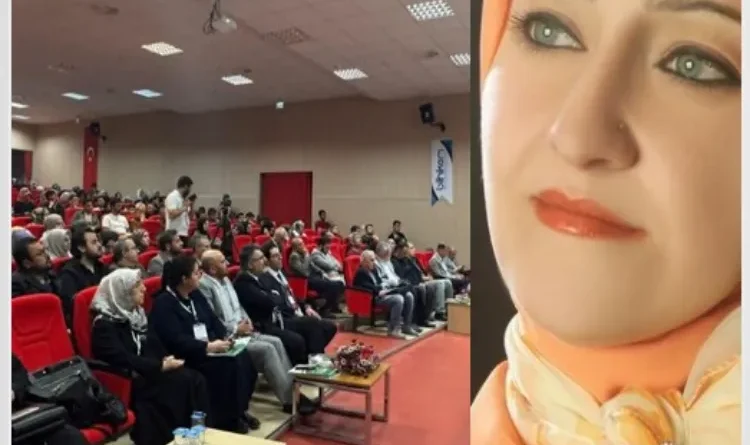 Iraqi researcher Naba Hassan Ali Al-Jamili's analysis of Sana Shalan's stories at an international seminar in Türkiye