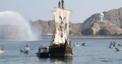 5,000 years of maritime heritage comes alive: INSV Kaundinya arrives in Muscat.