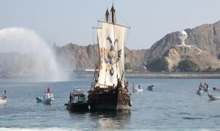 5,000 years of maritime heritage comes alive: INSV Kaundinya arrives in Muscat.