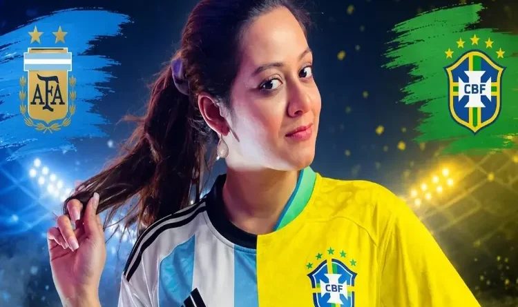 FIFA World Cup 2026: Bangladeshi actress Fardin Dighi wears Argentina-Brazil mixed jersey, social media goes wild