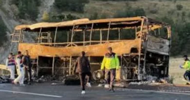 Major Road Accident in Turkey: 8 Dead After Tourist Bus Catches Fire