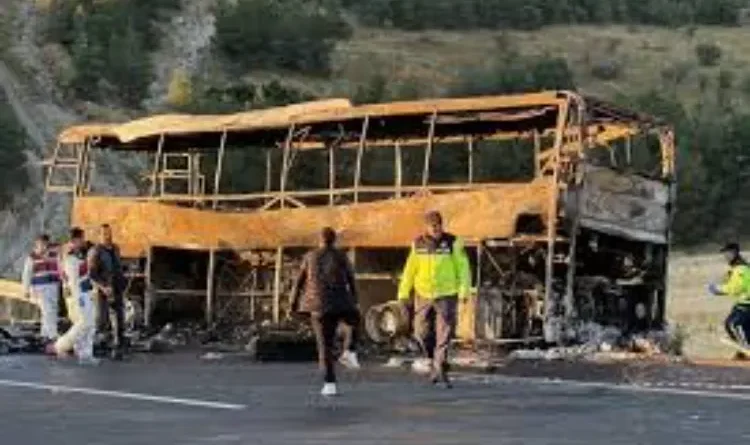 Major Road Accident in Turkey: 8 Dead After Tourist Bus Catches Fire