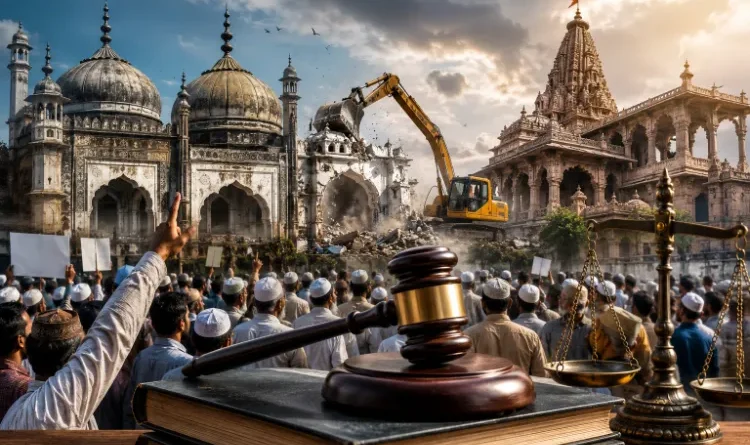 Bulldozer action at religious sites: Muslim intellectuals deliberate on legal battle.