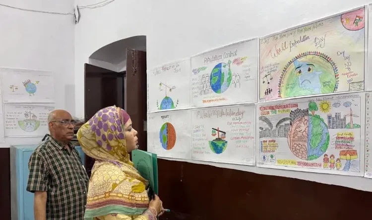 Great organization of poster making competition on World Population Day in AMU