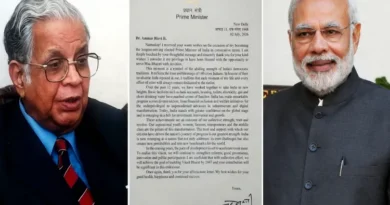 Letter of thanks from PM Modi to Dr. Amar Rizvi