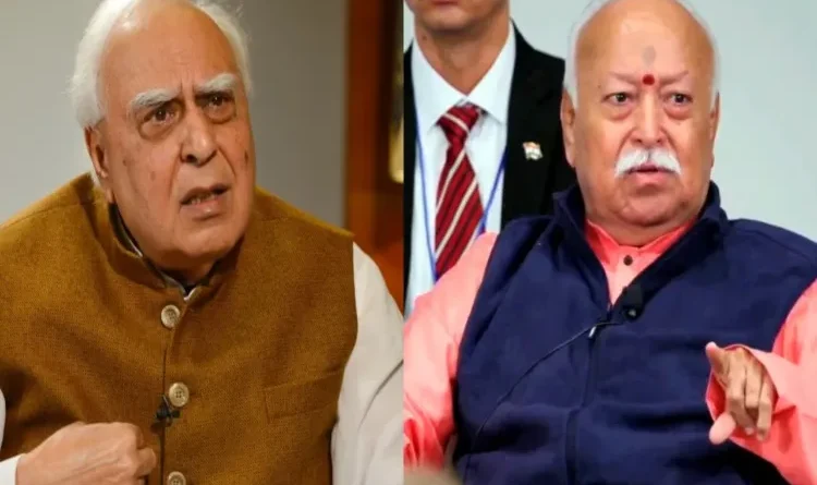 Sibal raises questions over Bhagwat's statement on Muslims abroad.