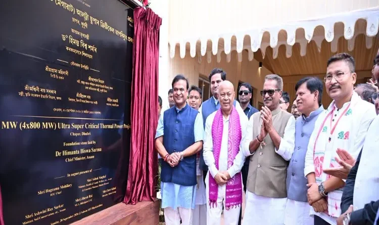 The Chief Minister of Assam laid the foundation stone for an Adani power project on land cleared by evicting 1,400 Muslim families.
