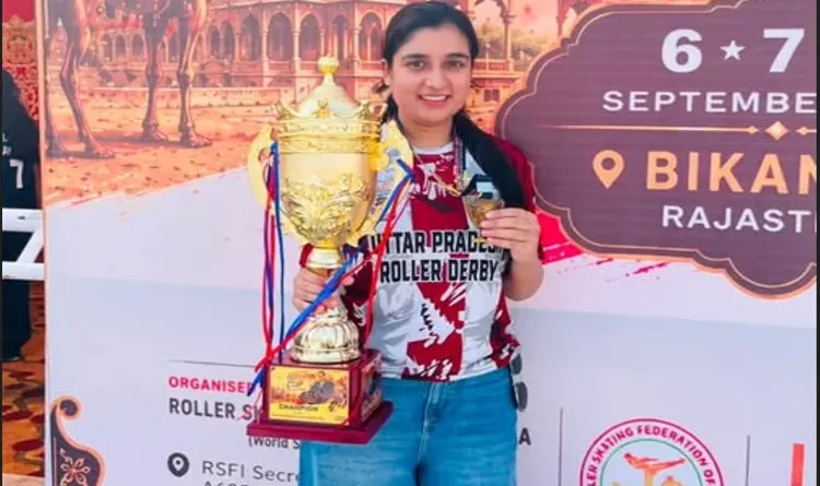 AMU's Nabila Khan wins gold at Roller Derby Cup.