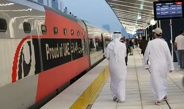First Etihad Rail train runs from Dubai to Abu Dhabi, transforming the journey.