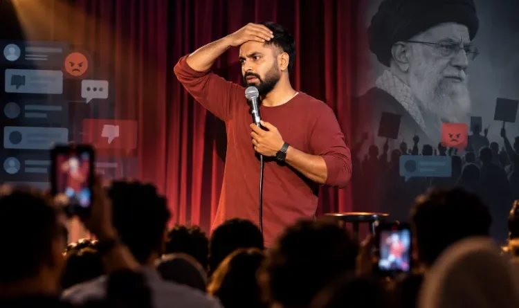 Muslims angered by comedian Ankit Agnihotri's remark on Khamenei.