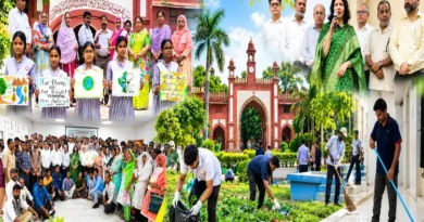 Cleanliness drives at AMU, Jamia, and MANUU on Gandhi Jayanti.