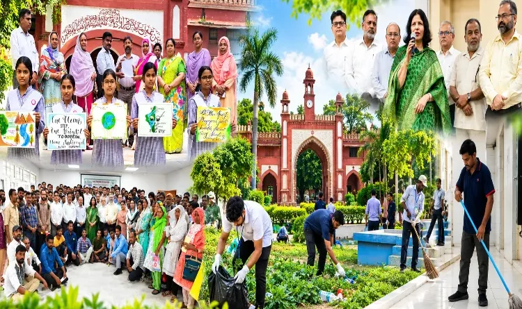 Cleanliness drives at AMU, Jamia, and MANUU on Gandhi Jayanti.